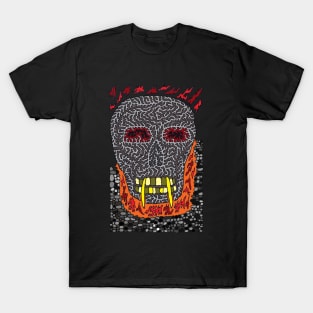 Vampire Skull Aflame T-Shirt